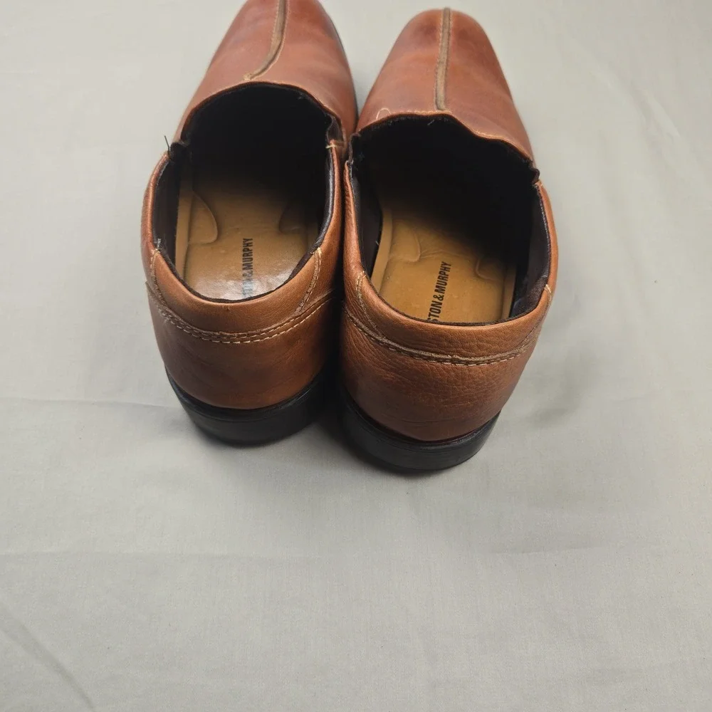 Johnston & Murphy Mens Brown Leather Slip‎ On Loafers 20-5910 Size 10.5 M Brazil